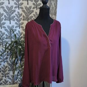 DR2 Burgundy Women's Blouse
